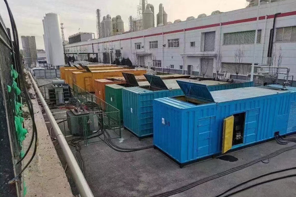 宕昌发电机租赁施工现场